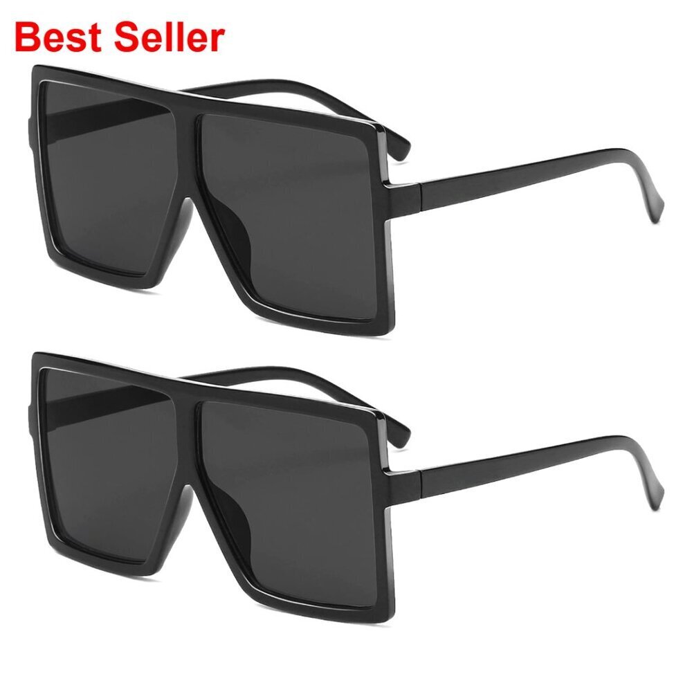 Square Oversized Sunglasses UV400 Protection Fashion Shades Unisex